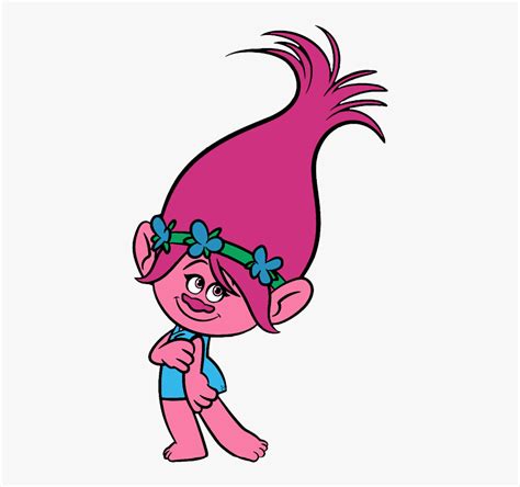 Trolls Png Poppy Pink Cute - Trolls Poppy Coloring Page, Transparent Png - kindpng