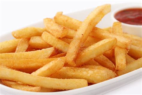 Portion Of Freshly Made Pommes Frites Stock Image Image Of Fast Gold