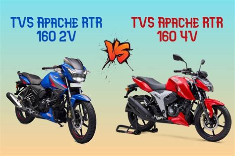 Tvs Apache Rtr 160 2v Vs 4v Image Comparison Bikedekho