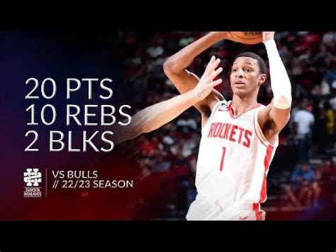 Jabari Smith Jr Pts Rebs Blks Vs Bulls Season Youtube