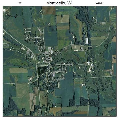 Aerial Photography Map of Monticello, WI Wisconsin