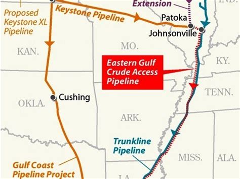 Keystone Pipeline Texas Map