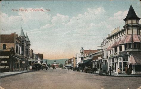 Main Street Porterville Ca Postcard