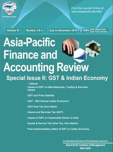 Finance Journal - Asia Pacific Institute of Management