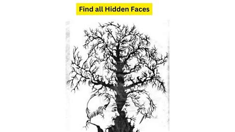 Optical Illusion Iq Test Can You Find 10 Faces Hidden On The Bark