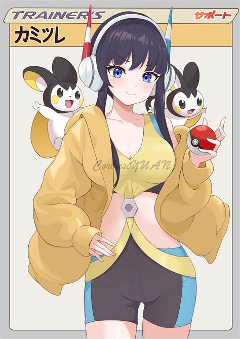 Elesa And Emolga Pokemon And 2 More Drawn By Corbusiyuan Danbooru