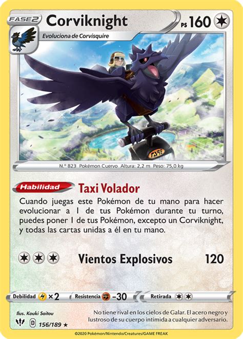 Corviknight Oscuridad Incandescente Tcg Wikidex La Enciclopedia