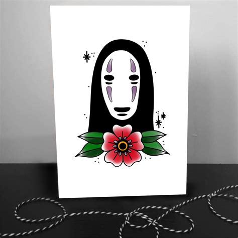 Studio Ghibli No Face A5 Print Etsy