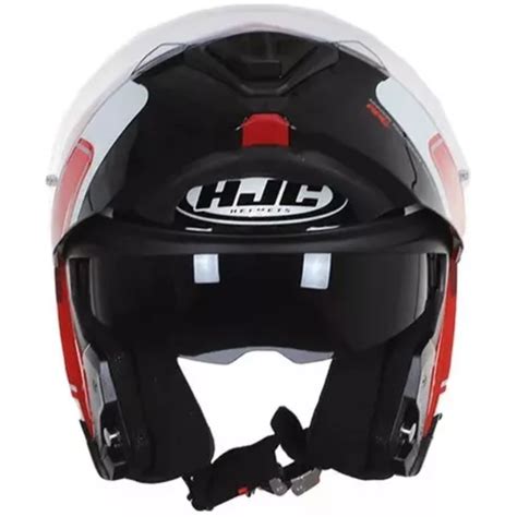 Capacete Moto Hjc I Articulado Wasco Vermelho Branco Pretohjc