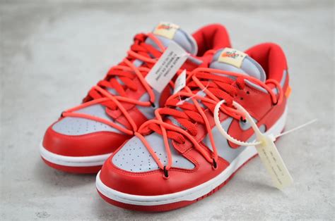 Nike Dunk Low Off White University Red Rabbitkicks