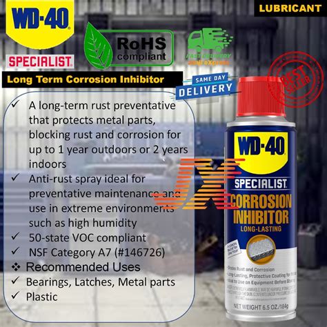 Wd 40 Specialist Long Term Corrosion Inhibitor 185g Wd40 Anti Rust 1