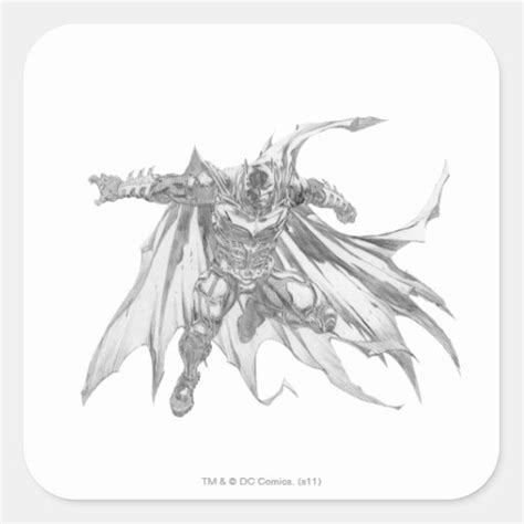 Batman with cape Drawing Sticker | Zazzle