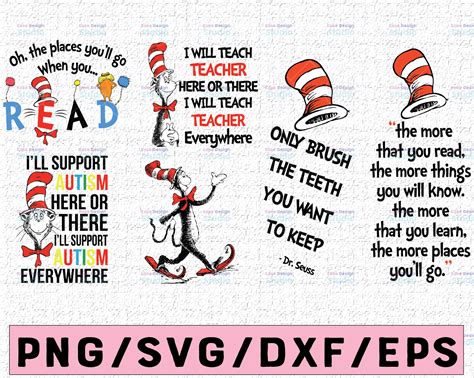 Oh The Places You Ll Go Dr Seuss Svg Cat In Hat Svg Dr Seuss Svg