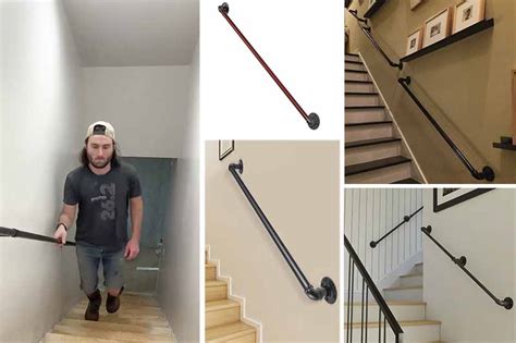 Industrial Pipe Stair Railing: Ideas and How to Build It! - tinktube