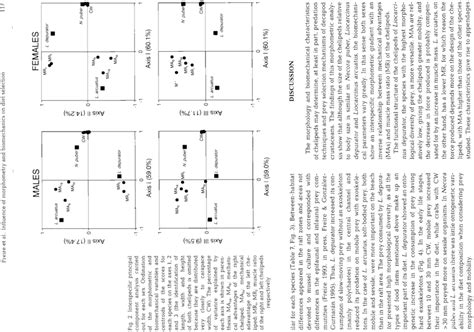 Interspecific Principal Component Analysis Carried Out For Each Sex Download Scientific