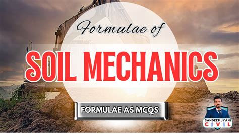 Lets Revise Formulae Of Soil Mechanics Through Mcqs Ssc Je State