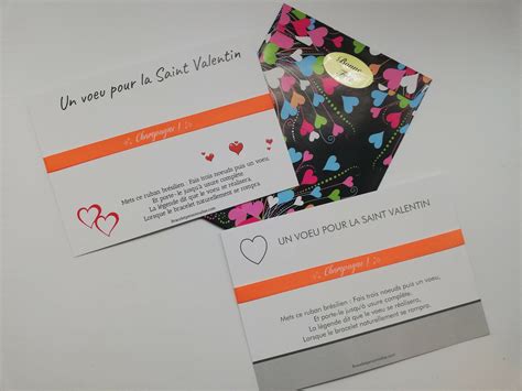 Cadeau Saint Valentin Bracelet Couple Avec Carte De Voeux