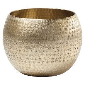 Gold Hammered Metal Planter Torre Tagus Metal Planters