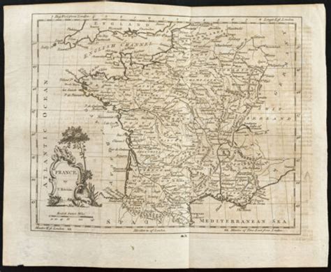 1770 Antique Map France France Guthrie Kitchin Ebay