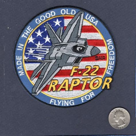 F Raptor Usaf Fs Lockheed Martin Fighter Escadron Patch Fff Eur