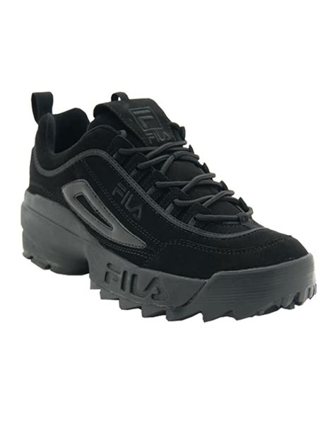 Venta Tenis Fila Negro Con Blanco Mujer En Stock