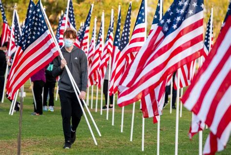 American Flag Display In Orange Park Honors Veterans Orange County