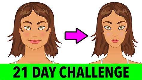 21 Day Challenge To Slim Down Your Face And Lose Chubby Cheeks - YouTube