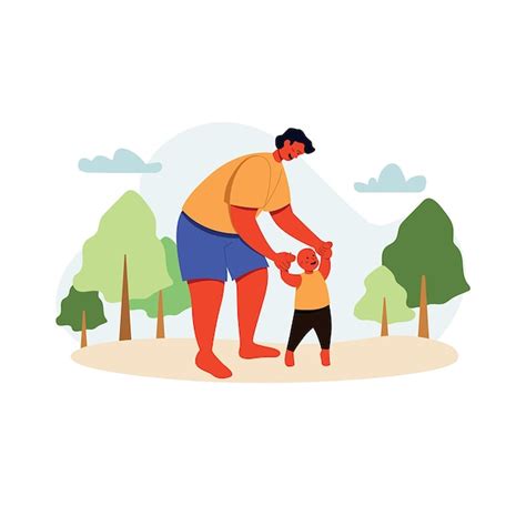 Premium Vector Happy Fathers Day Vector Illustration