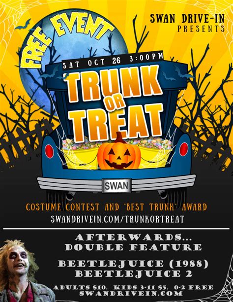 Trunk Or Treat Host A Trunk Swan Drive In Theater And Diner