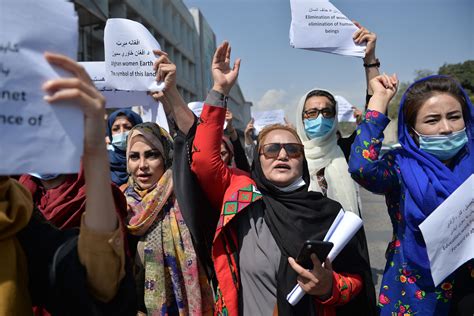 Afghan Women Stage Protest Demanding Role in Government, Education as ...