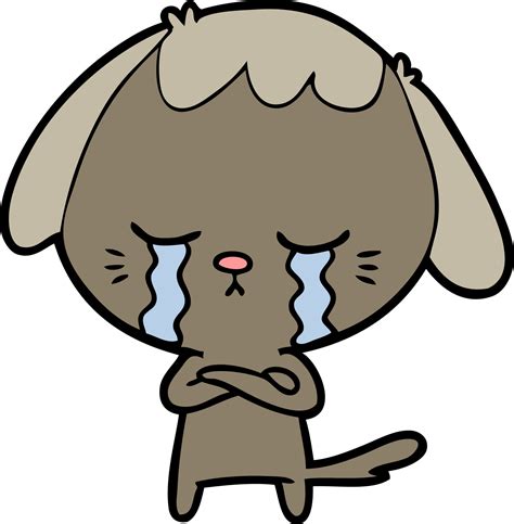 cartoon crying dog 12542095 Vector Art at Vecteezy