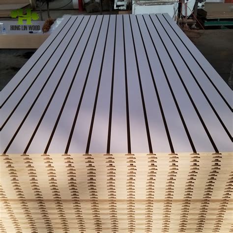 Grooves E Glue Mm Slotted Melamine Mdf Board Slat Wall Panel From