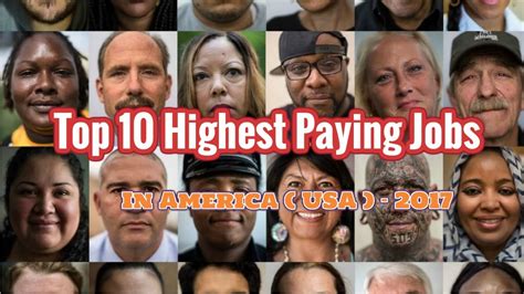 Top 10 Highest Paying Jobs In America Usa According To Forbes For 2017 Youtube