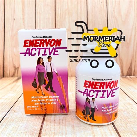 Jual Enervon C ACTIVE BOTOL 30 Tablet Multivitamin Vitamin C 500 Mg