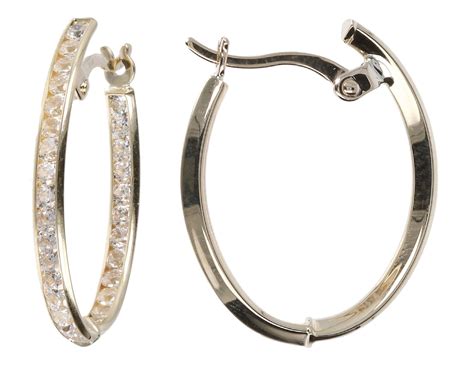 9k Gold Cz Hoop Earrings Fallers Fallers Ie Fallers Jewellers Galway