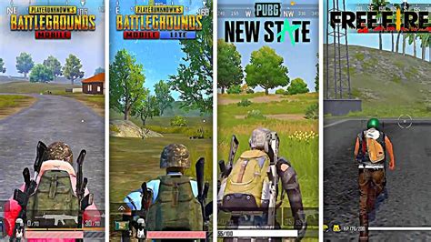 Pubg Mobile Vs Pubg Lite Vs Pubg New State Vs Freefire Youtube