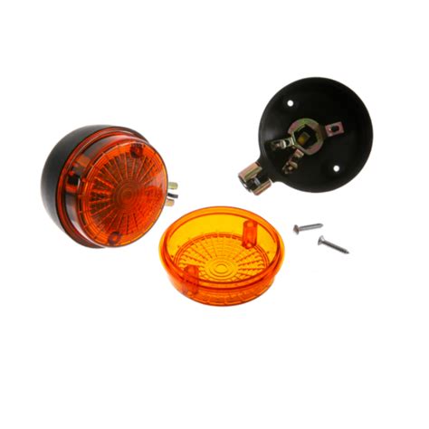 Set 2 Blinker Hinten Rund In Schwarz Mit Orangenem Glas Simson S50