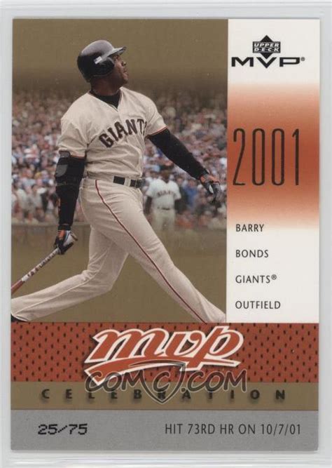 2003 Upper Deck MVP - Celebration - Gold #MVP90 - Barry Bonds /75