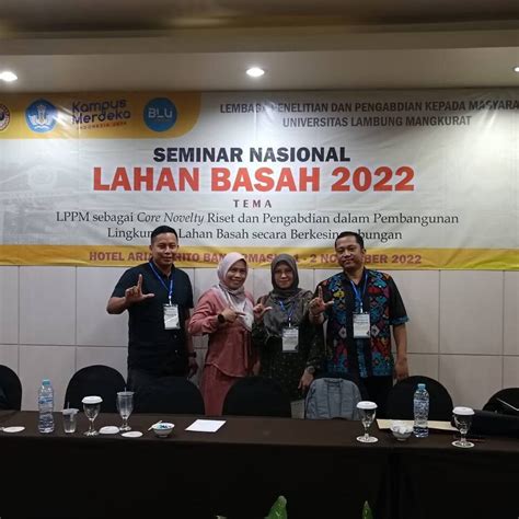 Dosen Pstp Presentasi Penelitian Dalam Seminar Nasional Lahan Basah