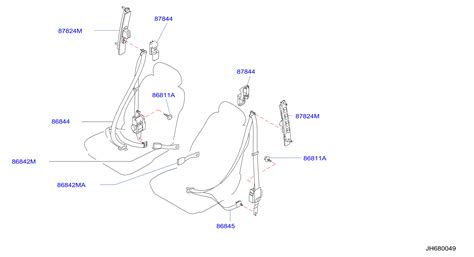 Infiniti Qx Sensory Belt Tongue Seat Service File Be Left Front