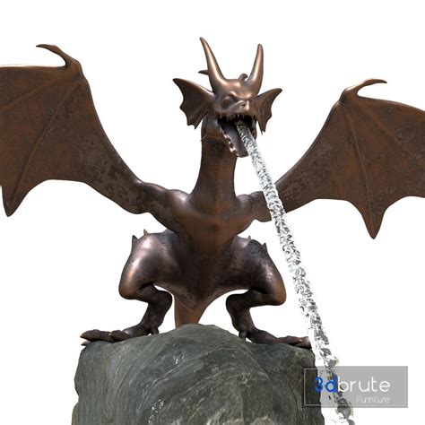 Garden Dragon Fountain 3d model Buy Download 3dbrute