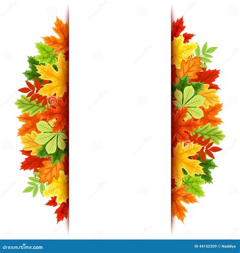 Vector Background With Colorful Autumn Leaves Eps 10 Stock Vector