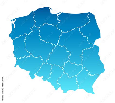 Naklejka Mapa Polski Mapa Polski Naklejki Ecowall Pl