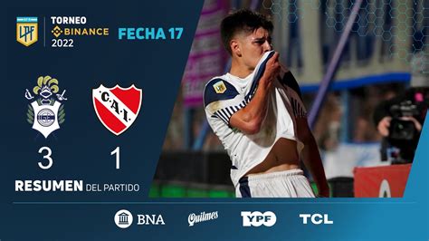 Torneobinance Fecha 17 Resumen De Gimnasia Independiente Youtube