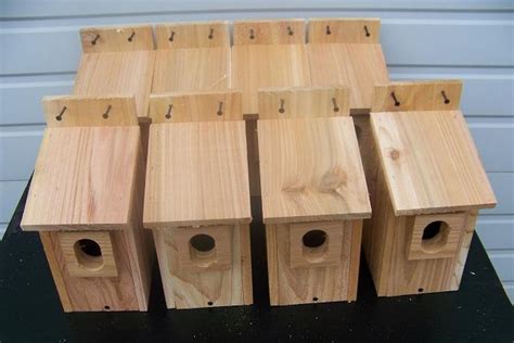 8 Bluebird Bird Houses Nest Box Cedar With Peterson Oval Opening Free