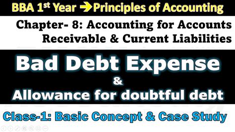 Principles Of Accounting Chapter Bad Debt Expense Allowance