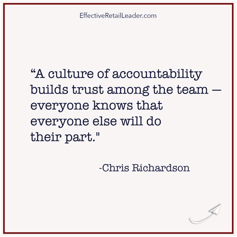 Culture of Accountability - Leadership Quote — Effective Retail Leader