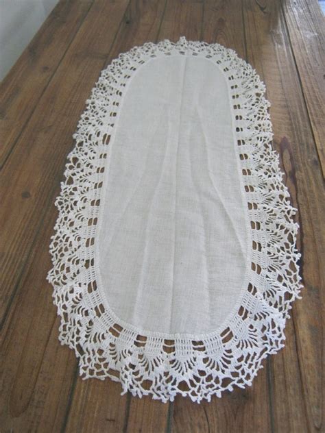 Vintage Dresser Scarf Linen Table Runner By Lavendergardencottag