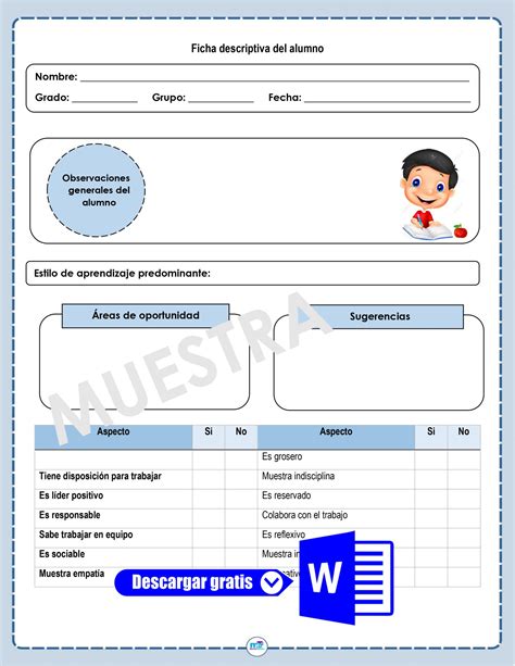 Ficha Descriptiva Del Alumnoa Y De Grupo Images