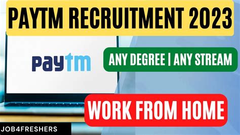 Paytm Work From Home Recruitment Social Media Intern Apply